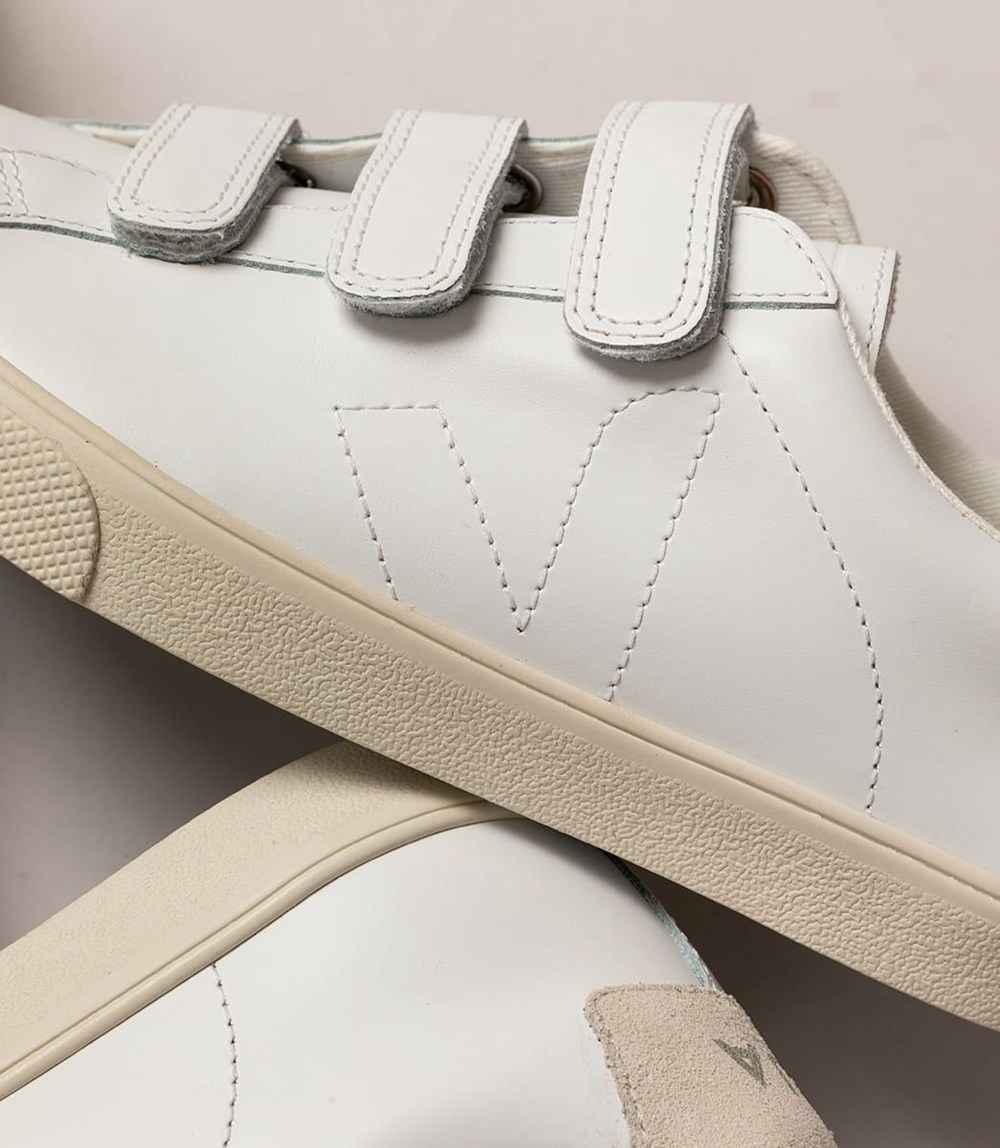 Veja Trainers Mens White - 3-lock Leather - QEJG-18645